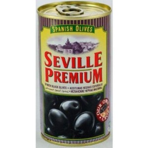 SEVILLE PREMIUM OLIVES BLACK PITTED SPAIN